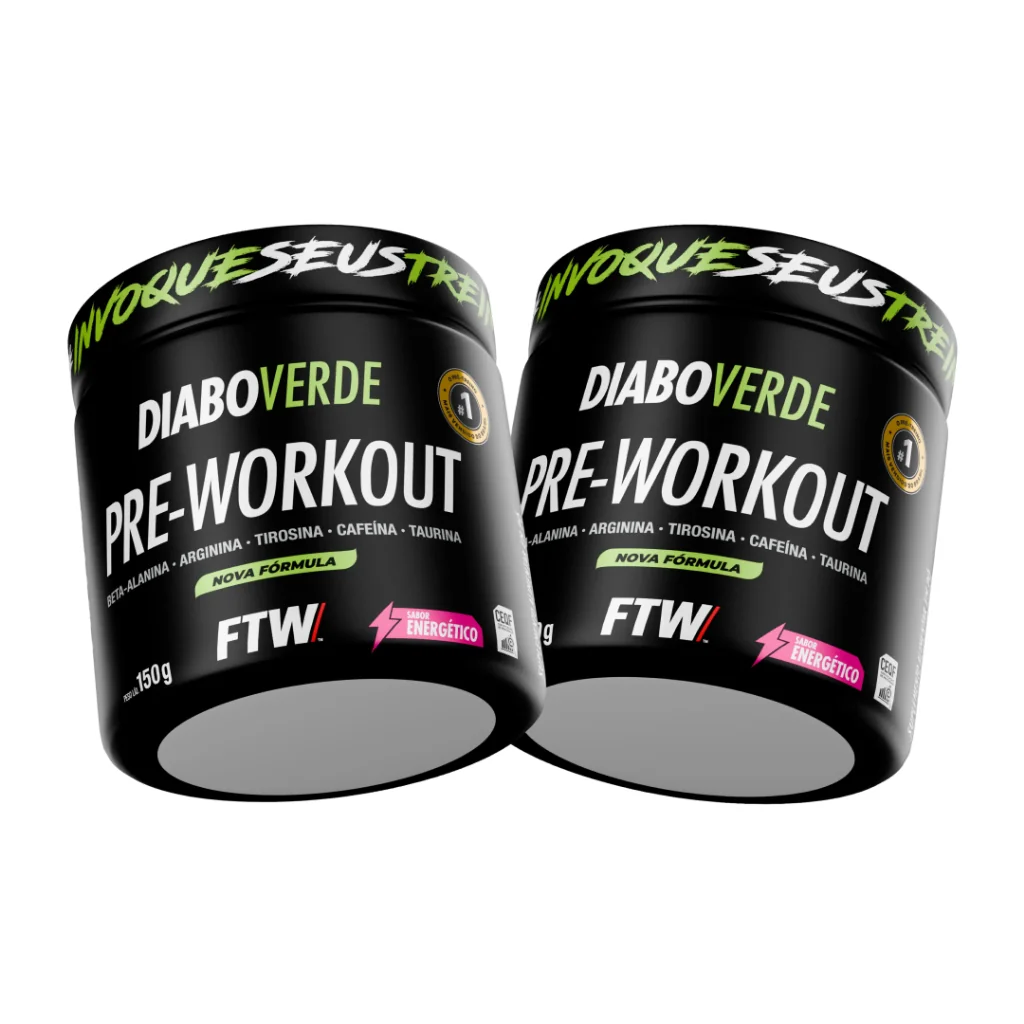 Kit 2x Pré Treino Diabo Verde Pre-Workout 150g - FTW