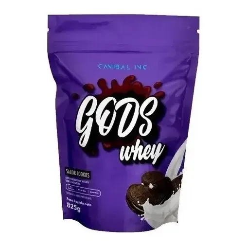 Gods Whey 100% Concentrado 900g Refil - Canibal Inc. Sabor Cookies