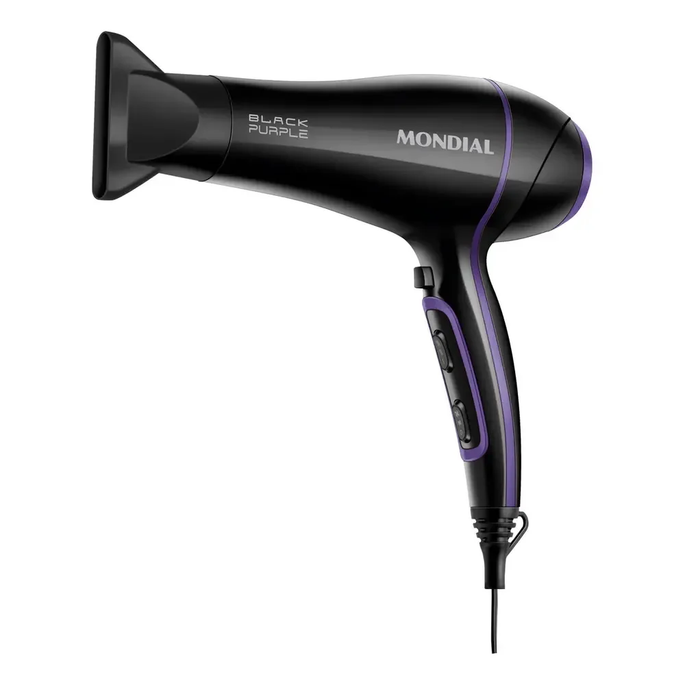 Secador De Cabelos Mondial 2000w - Scn-01 Preto/violeta 220v