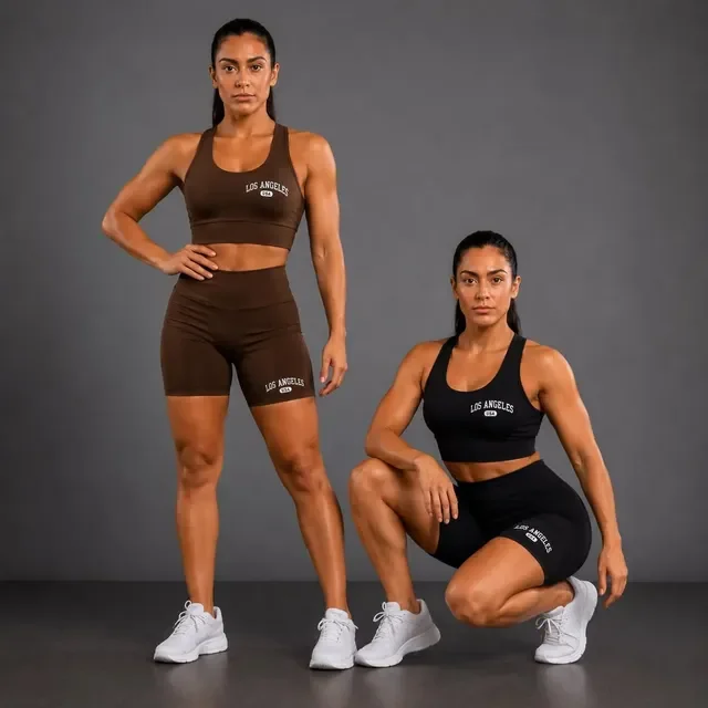 Kit 2 Conjunto Top E Shorts  Academia Los Angeles