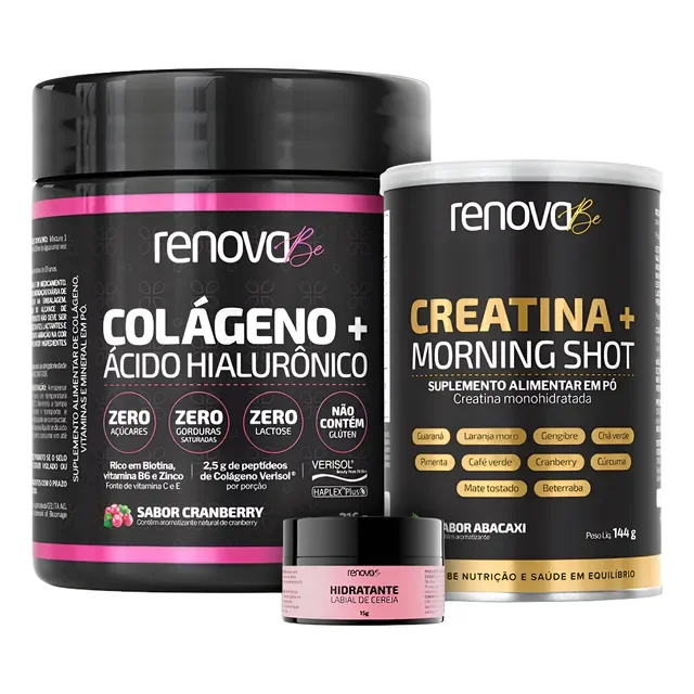 Colágeno Verisol E Creatina Monohidratada Renova Be Original