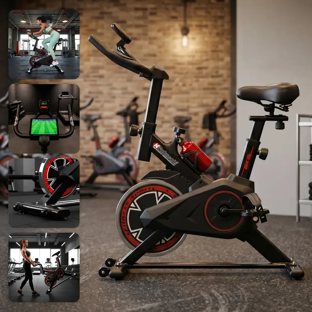 Bicicleta Ergométrica Para Spinning Fitness Academia E Casa Preto %v