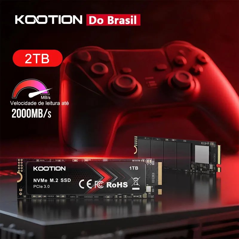 KOOTION SSD M2 NVME 256GB 512GB 1TB 2TB Disco Rígido M.2 2280 Gen3 PCIe 3.0X4 Unidade de Estado Sólido Interna para Laptop Desktop MSI X99