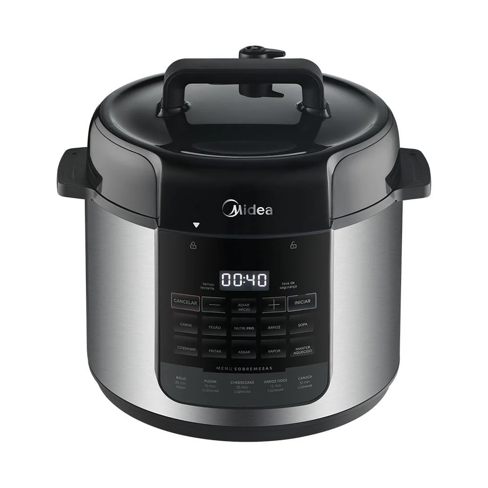 Panela de Pressão Elétrica 5L NutriPro Inox Midea