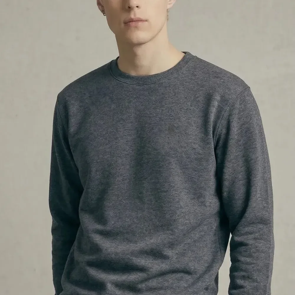Moletom Masculino Leve Gola Careca Polo Wear Mescla Escuro M Mescla Escuro