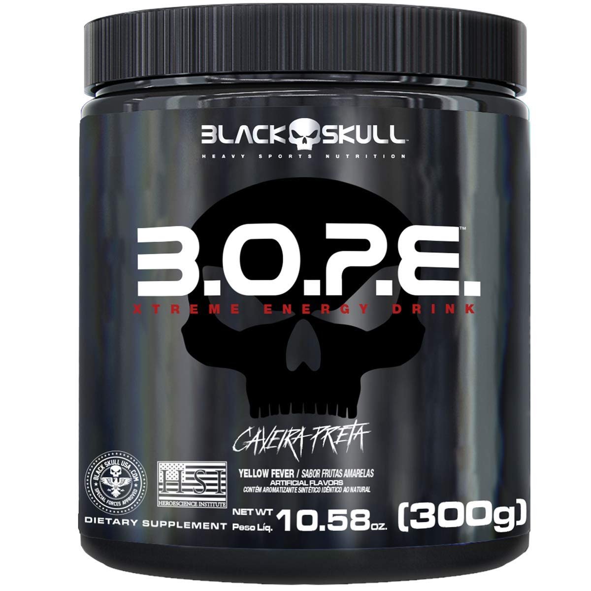 B.O.P.E Pré Treino - 300G Frutas Amarelas - Black Skull, Black Skull