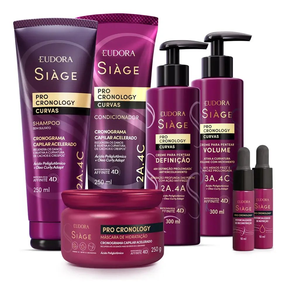 Combo Siàge Pro Cronology Curvas Completo (7 Itens)