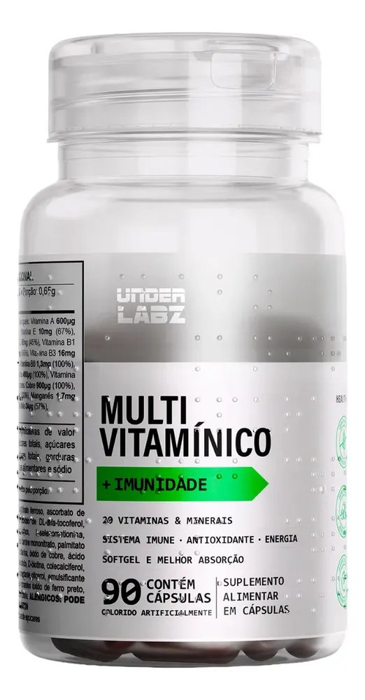 Multivitaminico Under Labz Vitamina B12 Óxido De Zinco Cobre Multivitaminico | 60 Cáps