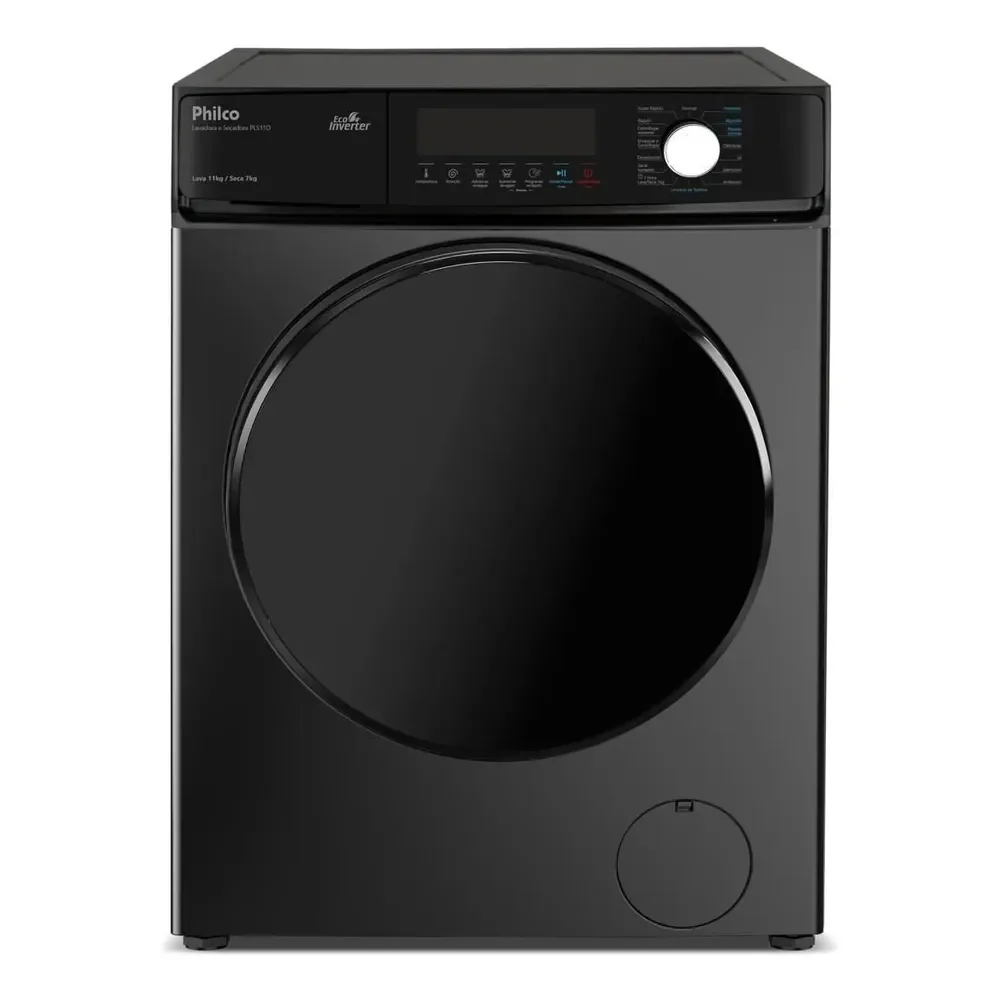 Lava E Seca 11kg Philco Interver Plus 16 Programas Pls11d 220v Preto