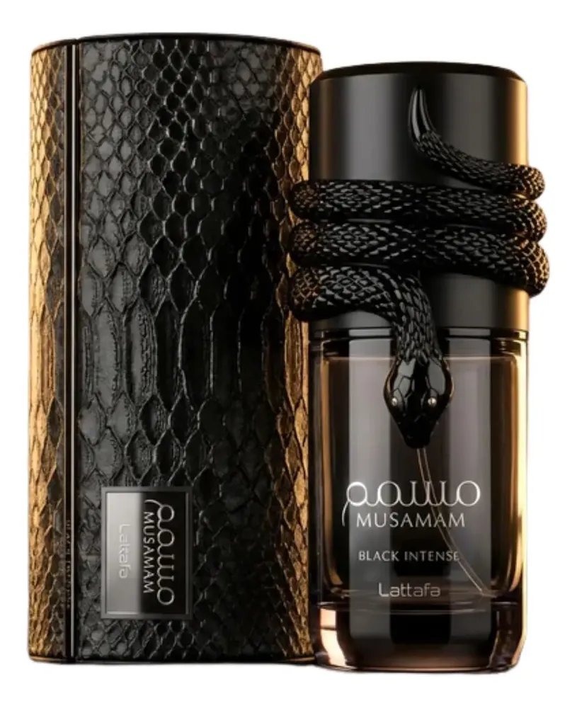 Perfume Árabe Musamam Black Intense Masculino Lattafa 100ml