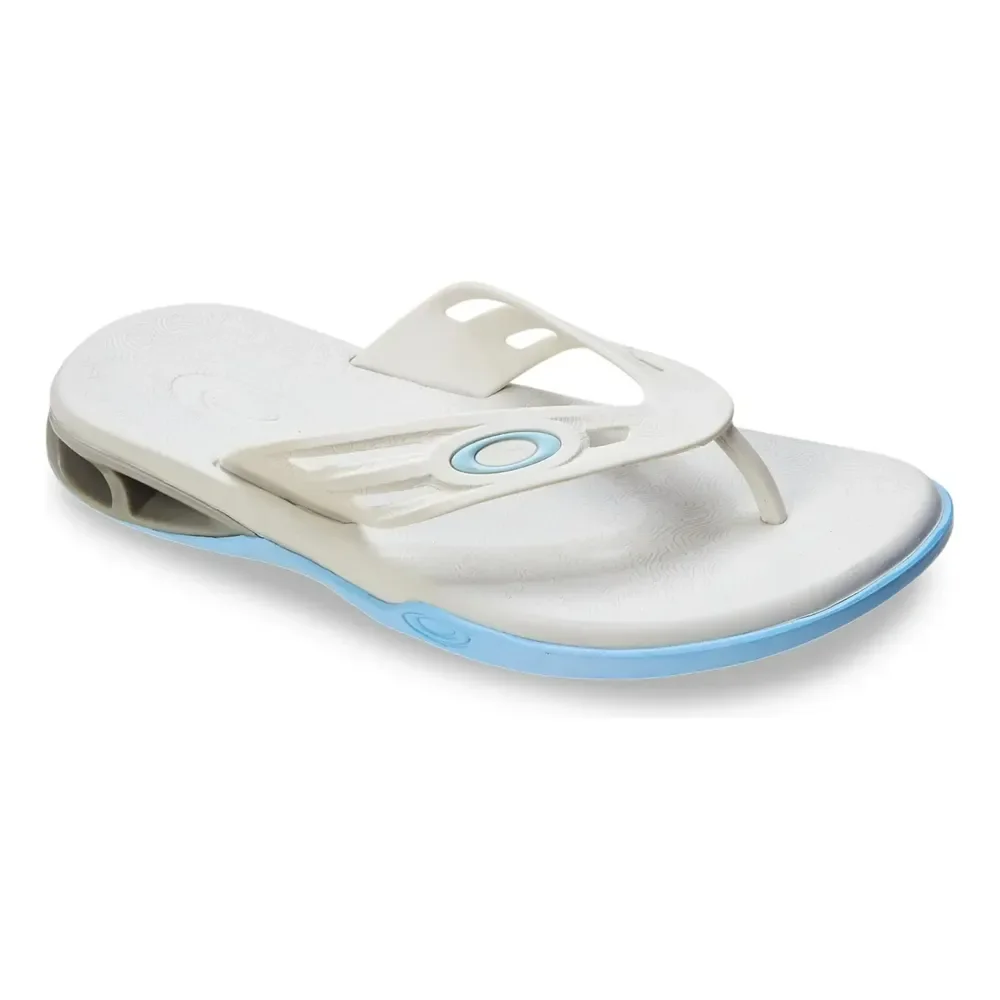 Sandalia Chinelo Masculino Oakley Killer Point Ii Branco E Azul Liso 38 Br
