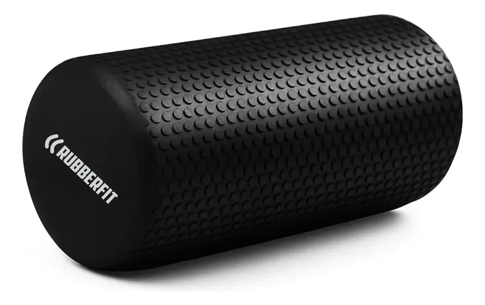 Rolo De Massagem Foam Roller Liberação Miofascial Yoga Eva Cor Preto