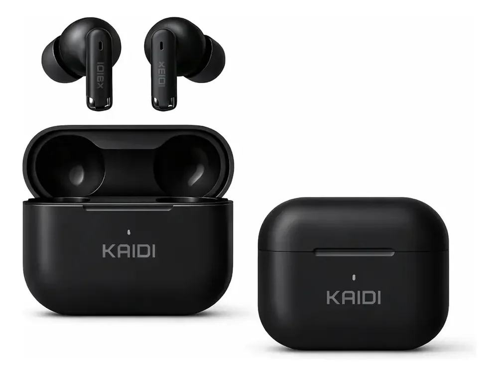 Fone Bluetooth 5.4 Sem Fio Tws Kaidi Kd780 Graves Potentes Preto