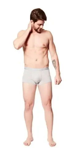 Kit 2 Cuecas Boxer Masculinas Elástico Calvin Klein Cinza Gg