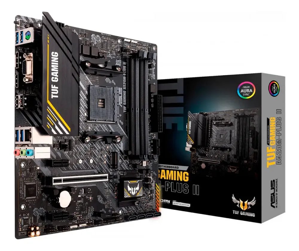 Placa-Mãe ASUS TUF GAMING A520M-PLUS II, AM4, mATX, DDR4
