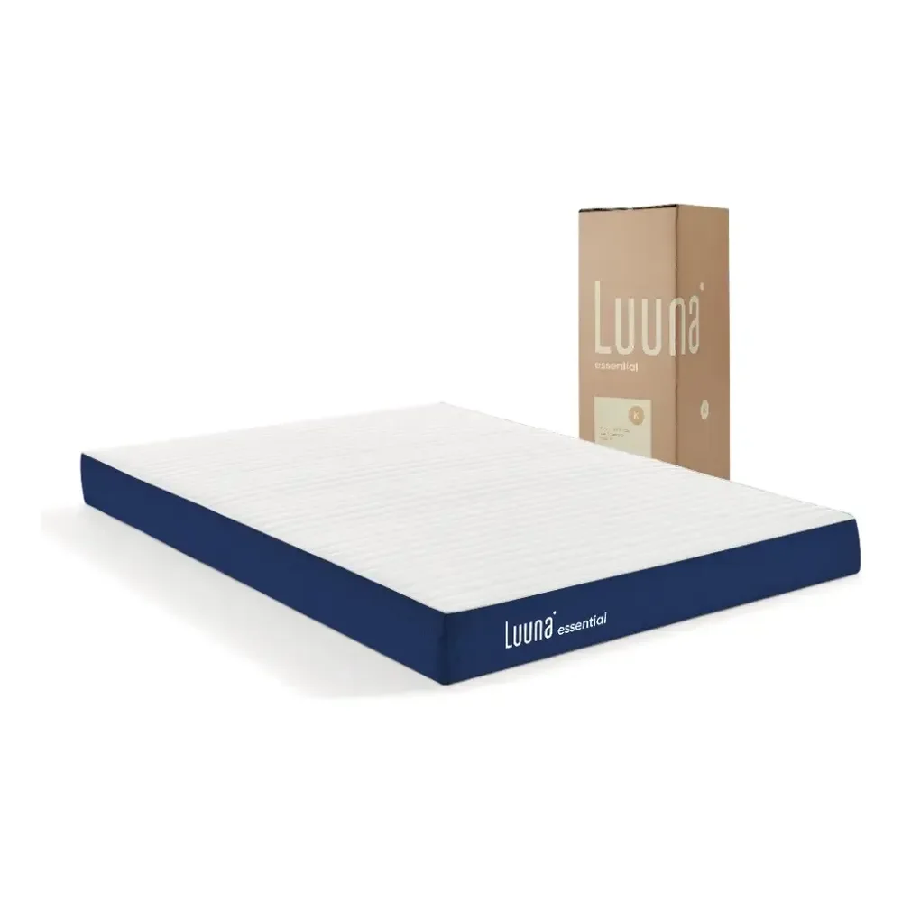 Colchão Casal Luuna Essential, Espuma Ergo Firme D28, 15cm, Ortopédico, Branco