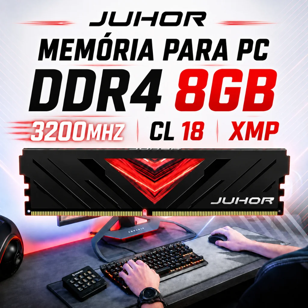 Memória Desktop Pc DDR4 8GB 16GB 3200MHZ CL 18 1.35V JUHOR