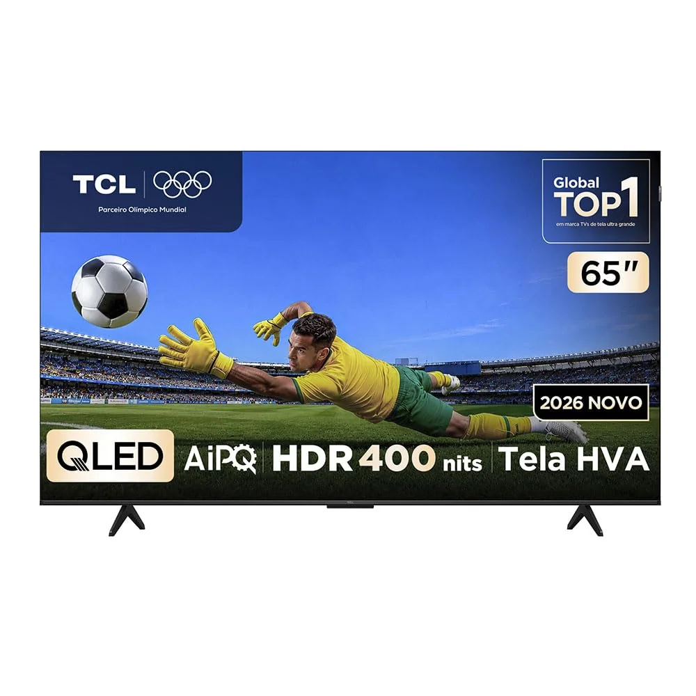 Smart TV TCL 65 Polegadas QLED 4K P7L WiFi Bluetooth Google TV HDR10+ 120 Hz VRR AIPQ 65P7L