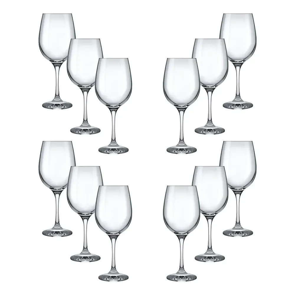 Taça Vinho Nadir Figueredo Barone Vidro 385ml Kit 12 Unid Transparente