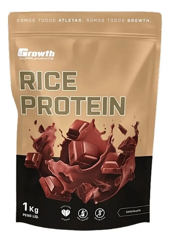 Proteína De Arroz 1kg Growth Supplements - Sabor Chocolate Chocolate