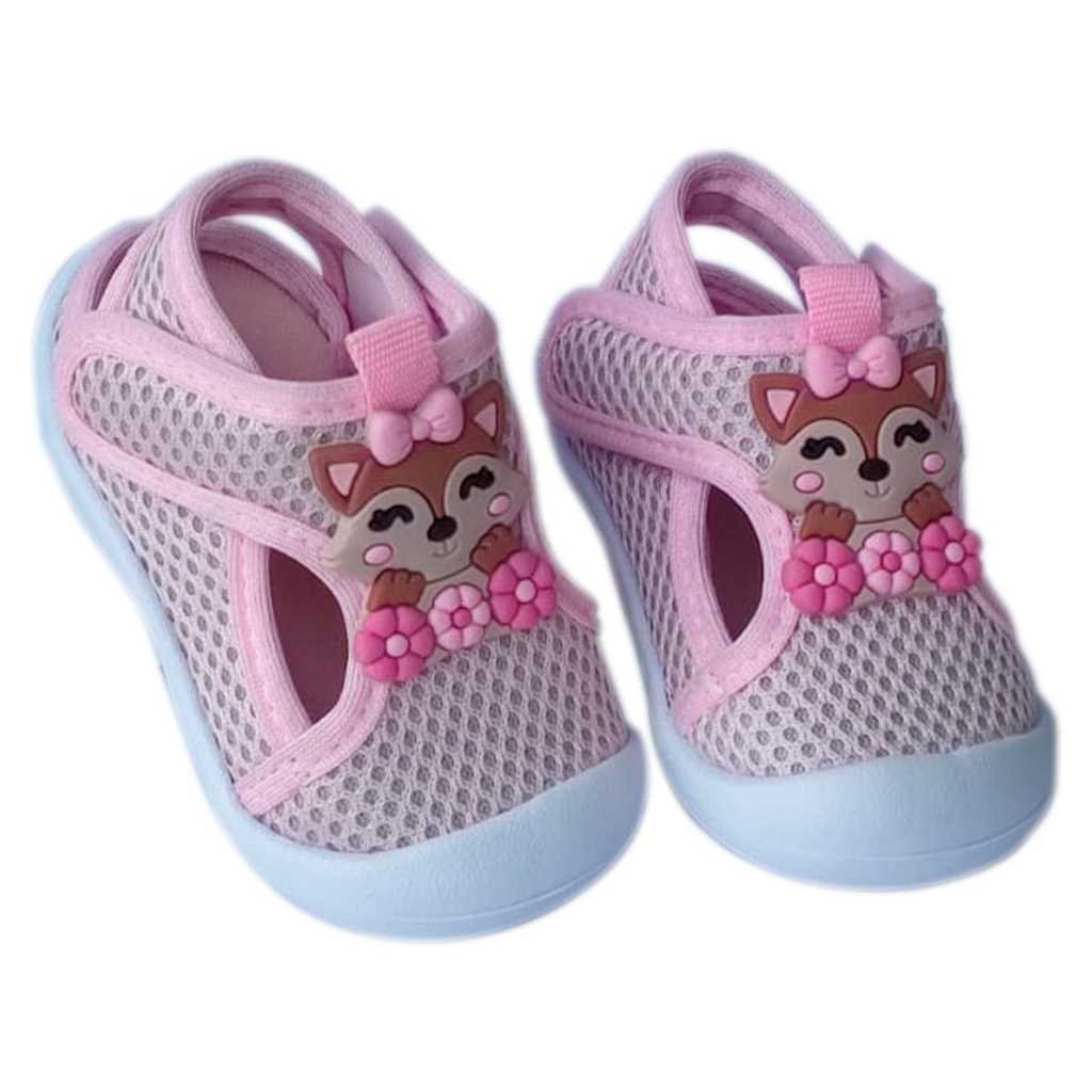 Tênis Papete Infantil Menina Calce Fácil Meia Bebê Sapato Macio Antiderrapante Bella Artes Kids