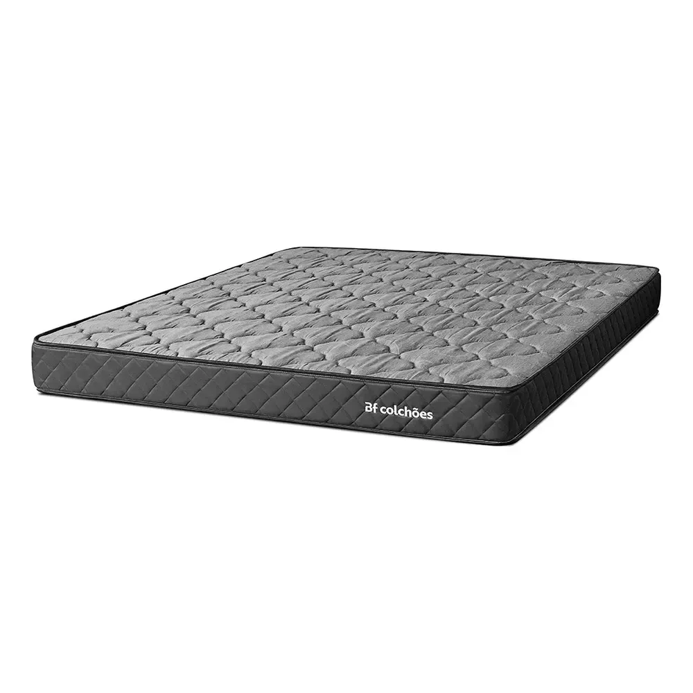 Colchão Casal Ortopédico Espuma D45 Extra Firme 138x188x17cm Bf Colchões Preto