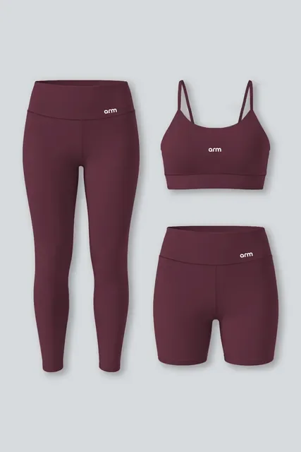 Kit Conjunto Feminino Fitness Top Alça + Legging + Short