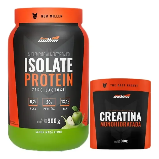 Kit Isolate Protein New Millen, Creatina Monohidratada 300gr