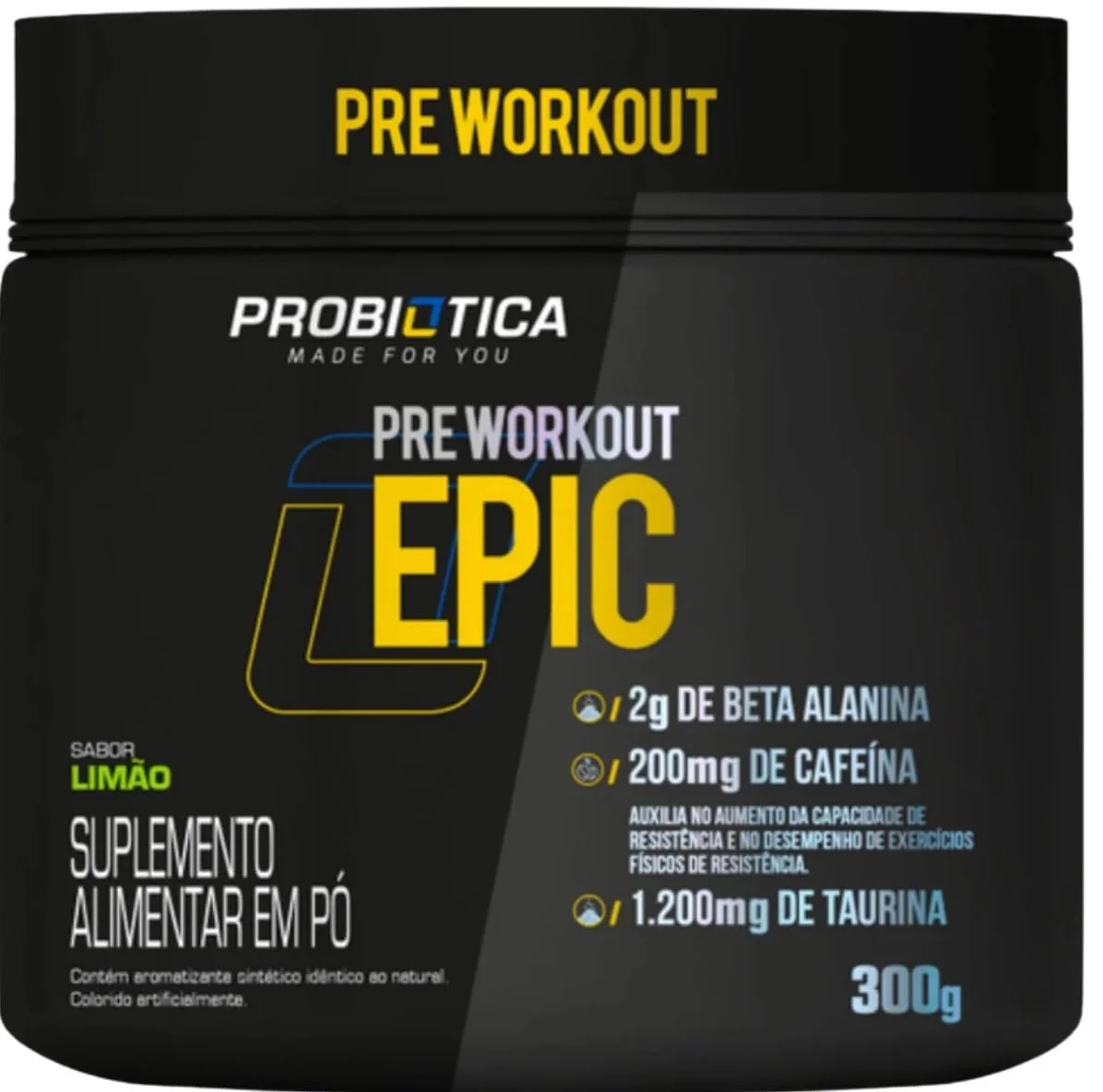 Epic Pre Workout 300G - Probiotica (Limão)