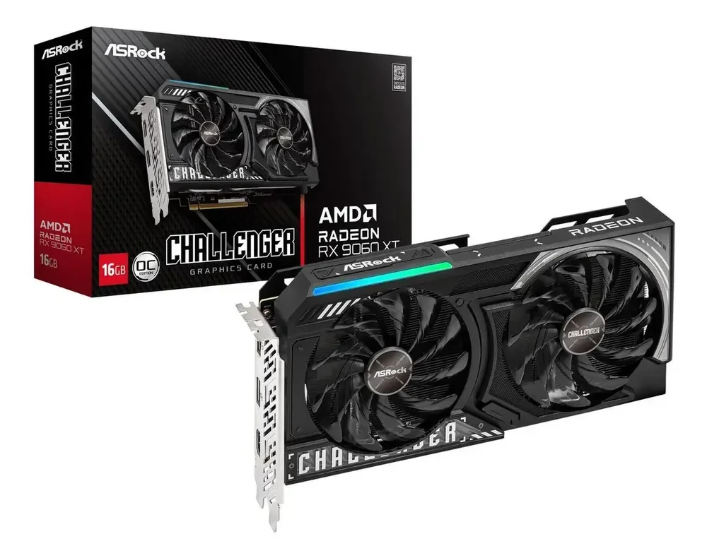 Asrock Rx 9060 Xt Placa De Vídeo Radeon 16gb Gddr6