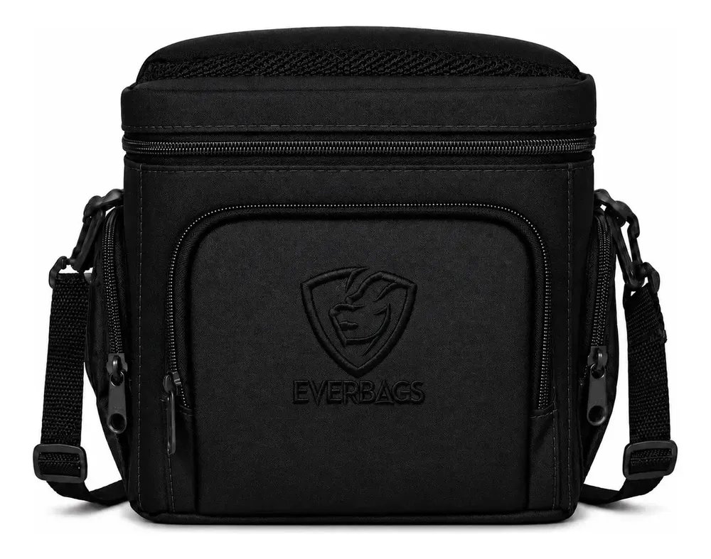 Bolsa Térmica Fitness Master Black Multiuso Porta Marmita Frasqueira Everbags Preto