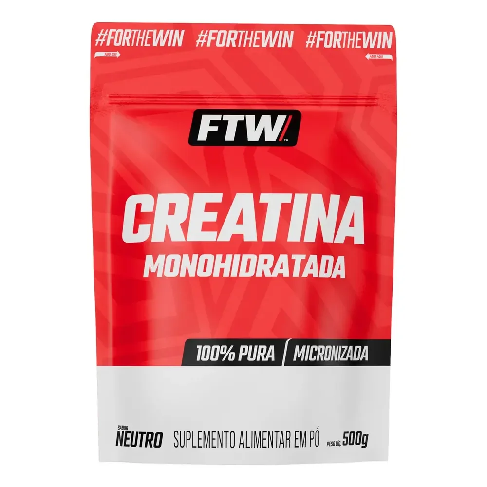 Creatina Monohidratada 100% Pura Refil 500g - Ftw Sem Sabor Sem Sabor