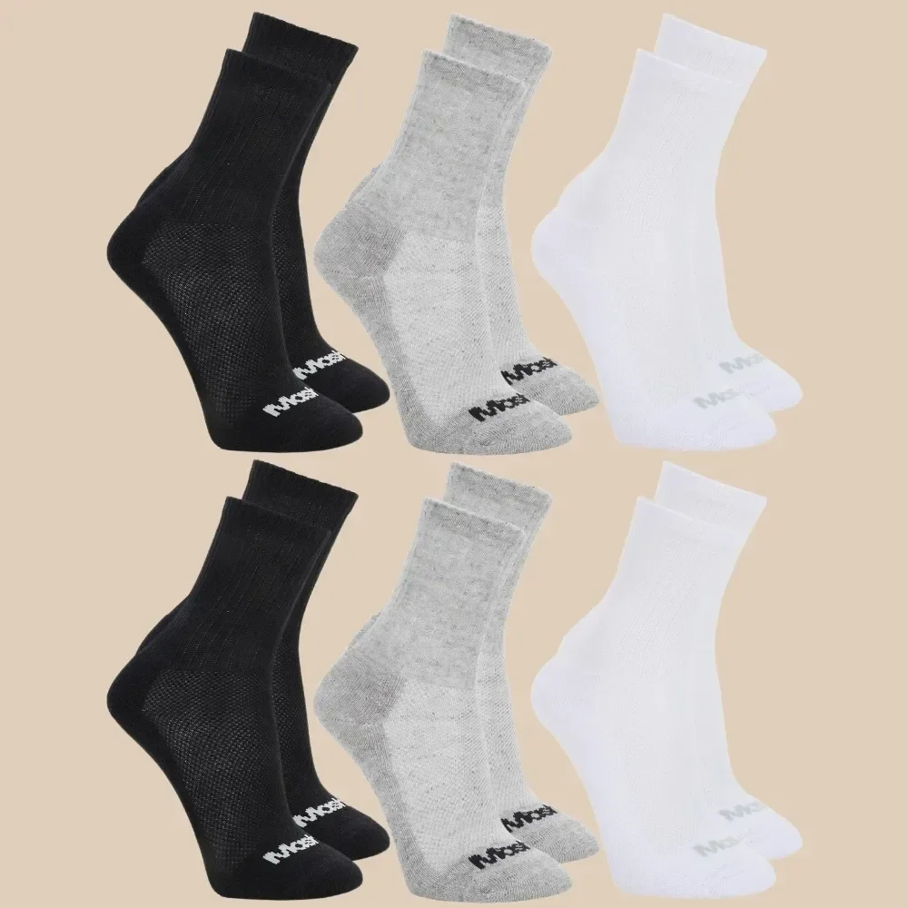 6 Pares De Meias Mash Cano Médio Longo Masculina Esportiva Kit Misto M (34 A 38)