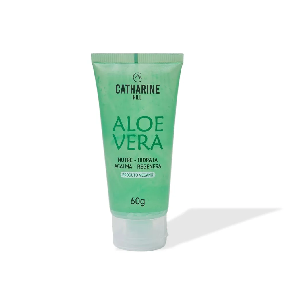 Catharine Hill Gel Aloe Vera Self Care 60ml Refrescante Hidratante Calmante Cicatrizante Livre de Parabenos Base Makeup