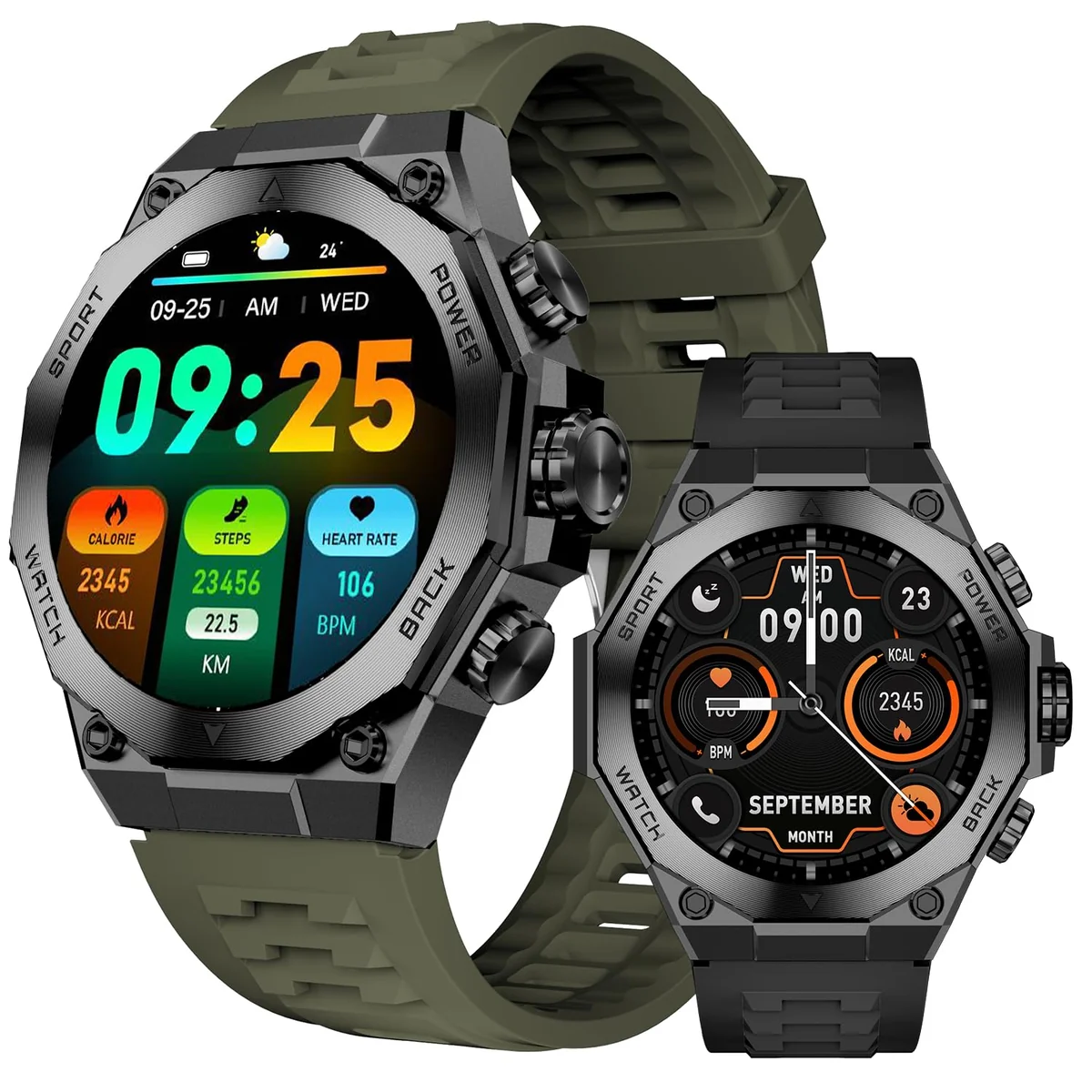 Relogio Inteligente AURAFIT Smartwatch Relógio Inteligente Masculino, 1.43“ AMOLED, AI ChatGPT IP68 à Prova d'Água, Chamadas Bluetooth, 150+ Monitoramento Esportivo