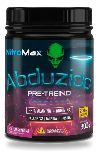 Pre Treino Abduzido 300g - Nitromax Sabor Açaí Com Guaraná