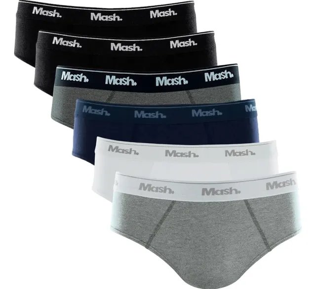 Kit 6 Cuecas Masculino Slip Mash De Algodão