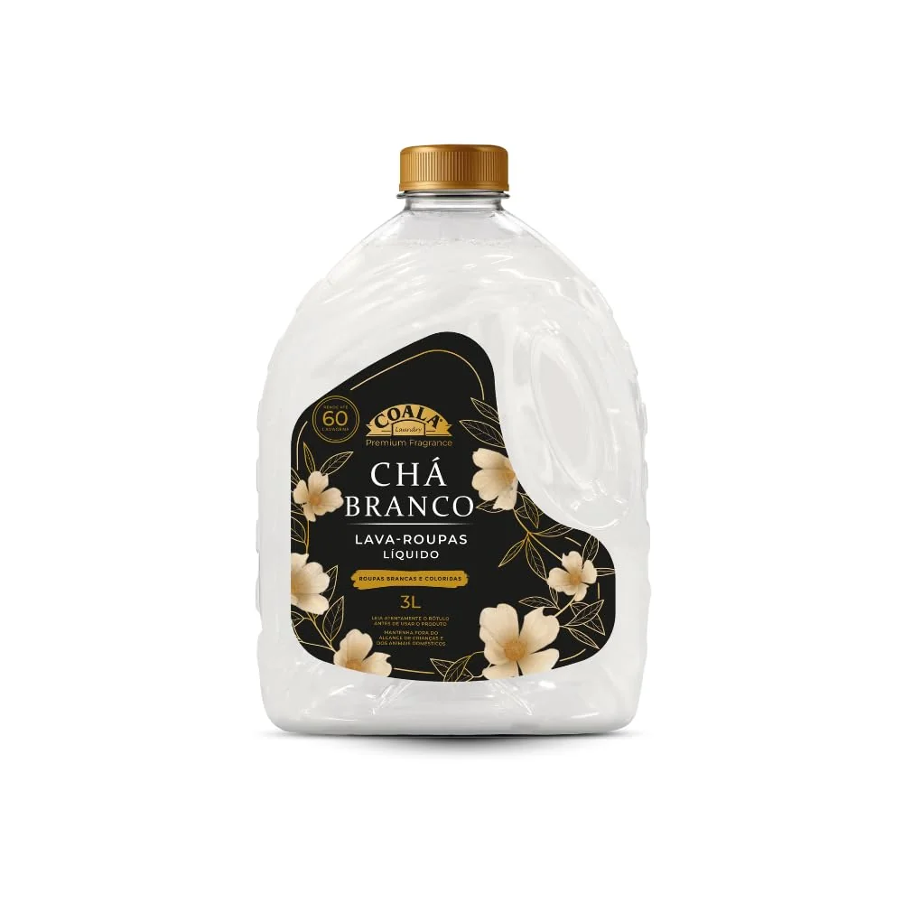 Coala Laundry Lava Roupas Líquido 3 Litros Chá Branco