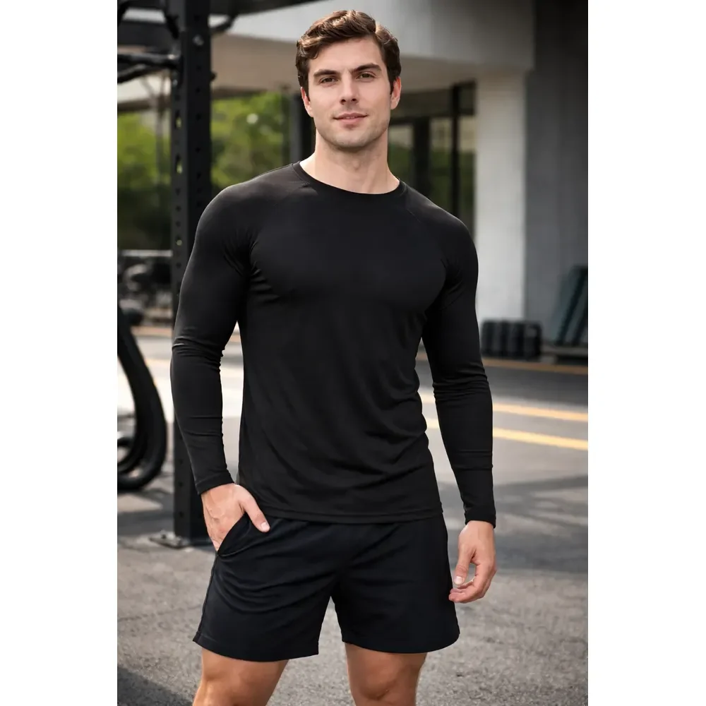 Camisa Térmica Segunda Pele Proteção Solar Uv Dry Fit Preto M