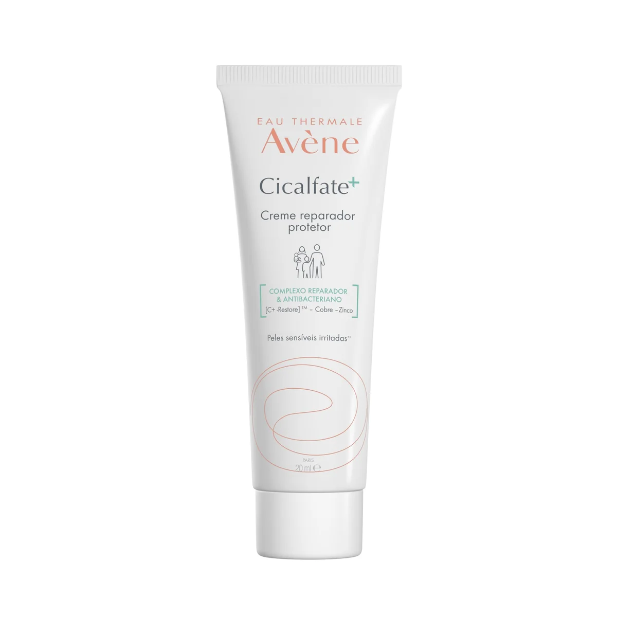 Avène Cicalfate+ Creme Reparador Facial, Nutre, Protege e Repara Pele Irritada, Água Termal Avène, Sulfato de Cobre e Zinco, Purifica, Acalma e Acelera a Reparação da Pele, Resultados Visíveis em 48 Horas, 20ml