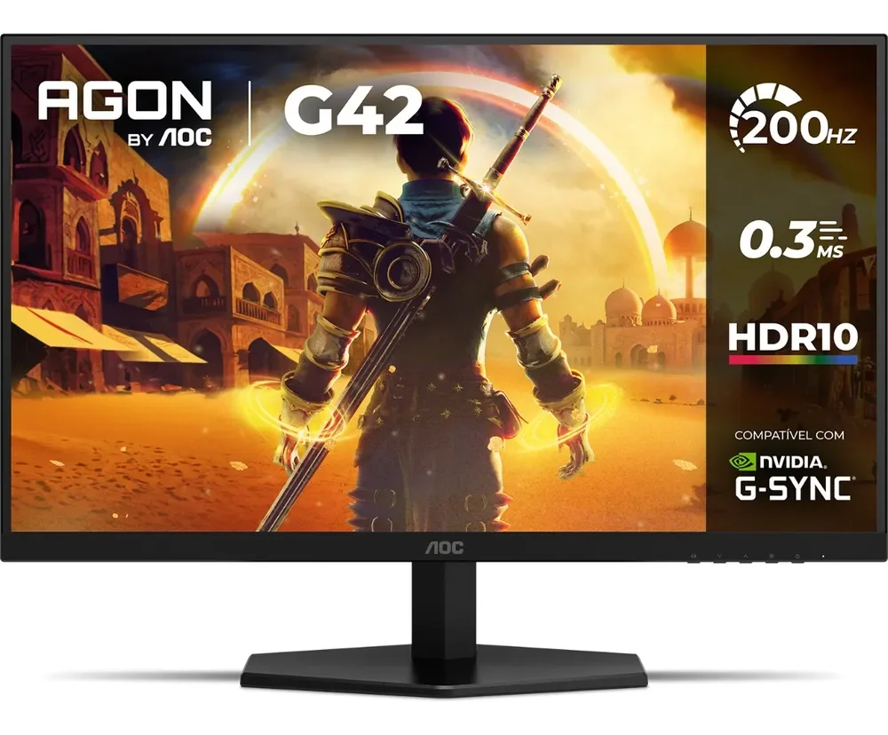 Monitor Gamer AOC AGON G42 27" 200Hz 0,3ms IPS HDR10 NVIDIA G-Sync 27G42HE