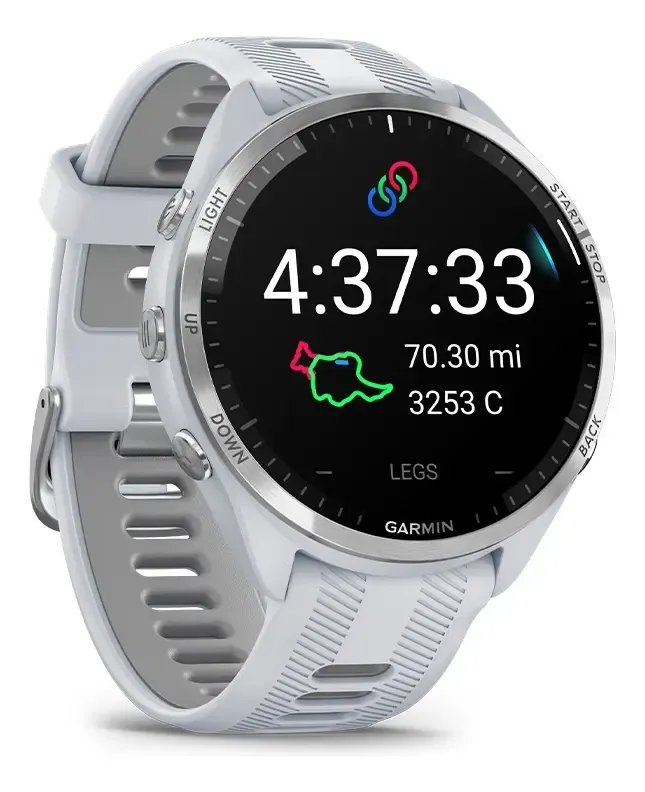 Cinta Cardíaca Garmin Forerunner 965  Branco Branco 47mm