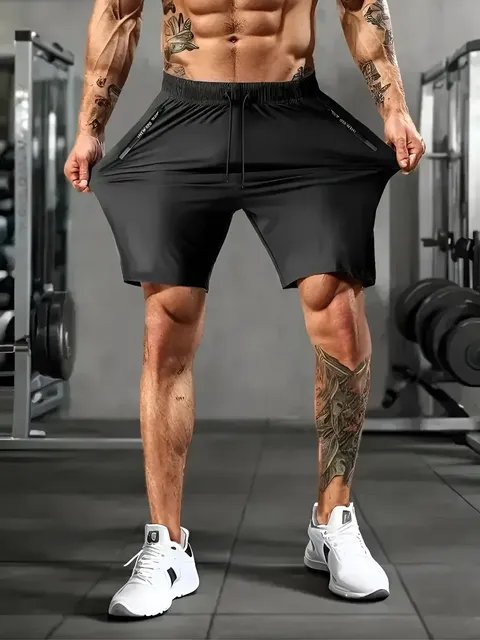 Bermuda Masculina Slim Fit Esportiva Fitness Com Elastano St