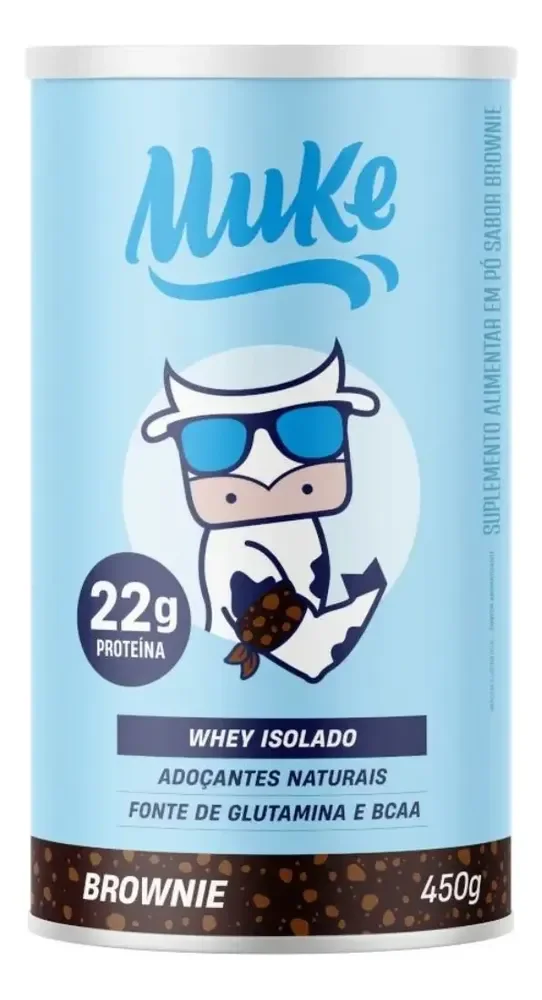 +Mu Whey Isolado Protein 450g Sabor Brownie Sem Glúten