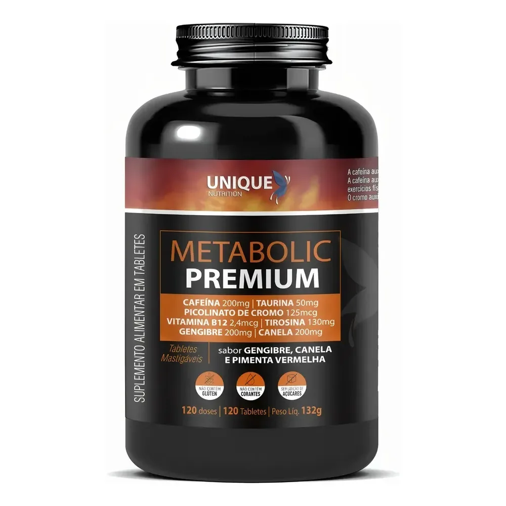 Kit 02 X Metabolic Premium 120 Tabletes - Unique Nutrition Sabor Neutro