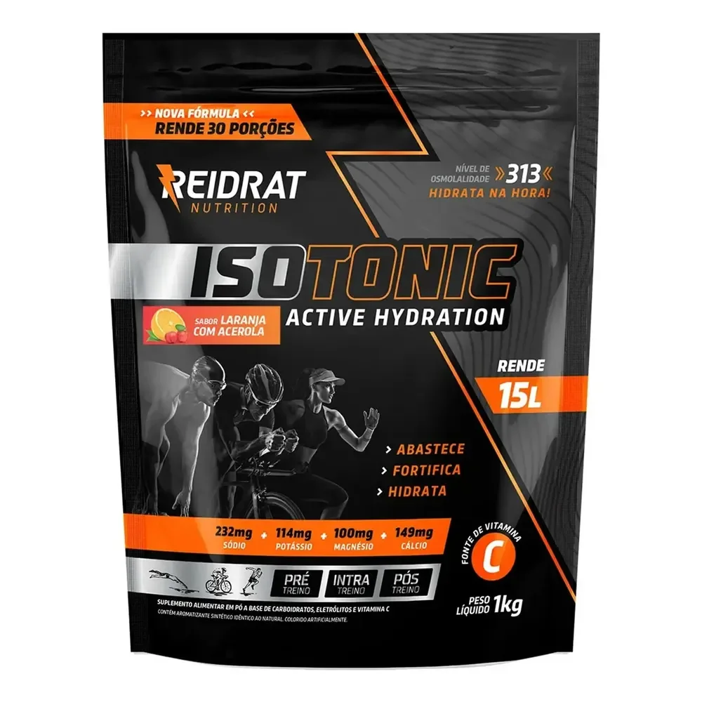 1kg Isotonico Pouch Reidrat Hidroeletrolítico Rende 15lts