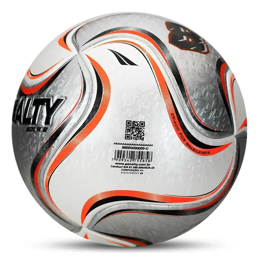 Penalty Bola Futsal 8 Xxv Branco-prata-laranja