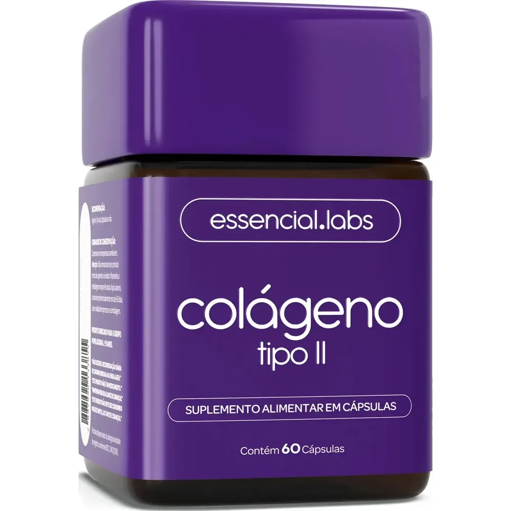 Colágeno Tipo 2 Com 45mg - Fórmula Exclusiva Para A Articulação Com Máxima Concentração E Biodisponibilidade - 60 Cápsulas Sem Sabor