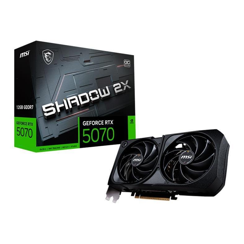 Placa de Video MSI GeForce RTX 5070 Shadow 2X OC, 12GB, GDDR7, 192-bit, G5070-12S2C
