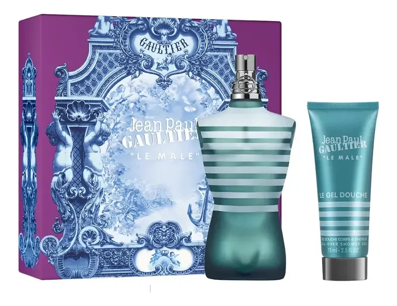 Conjunto de perfume Jean Paul Gaultier Le Male EDT 75 ml + Gel de banho 75 ml FD25 EDT 75 ml para homens